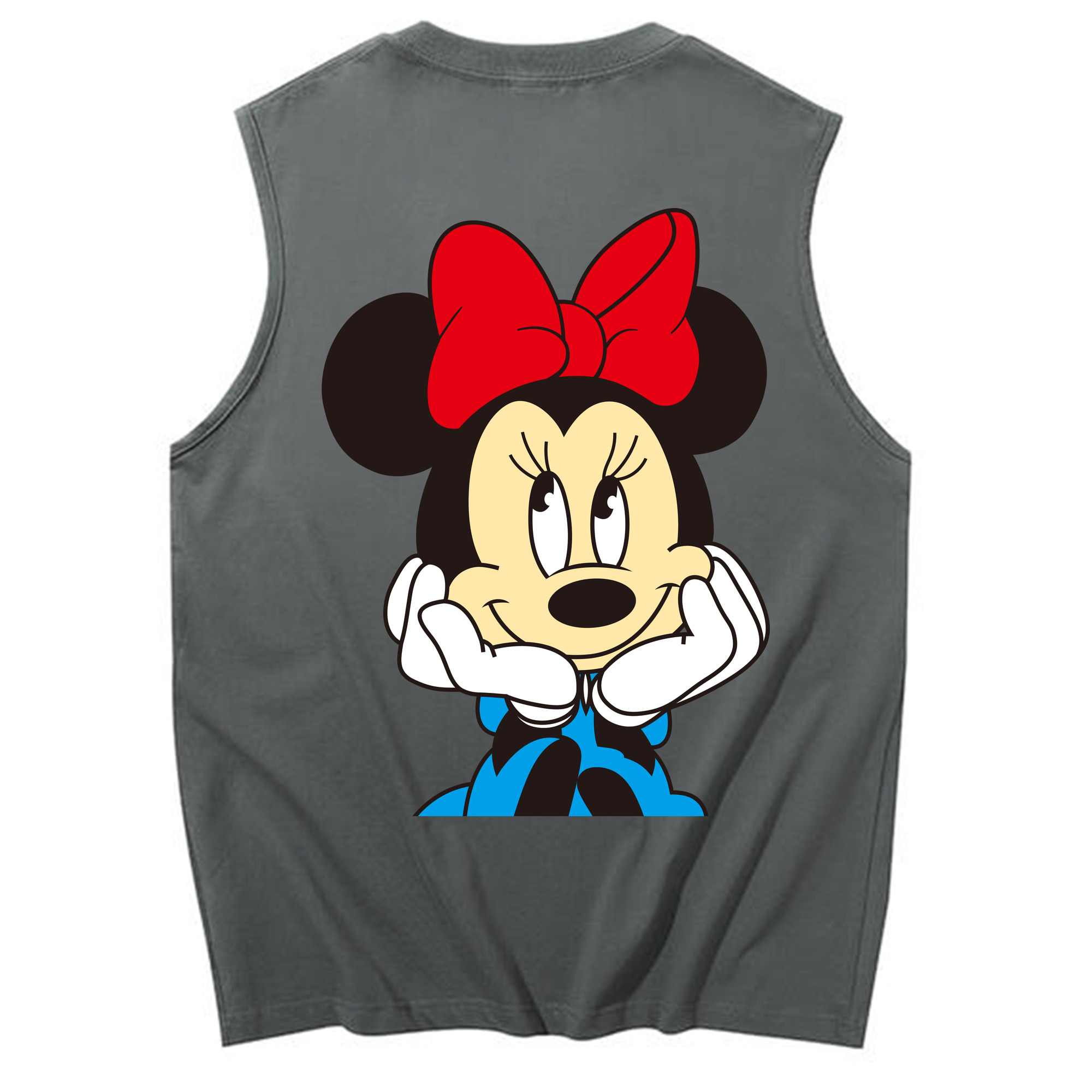 ミッキーマウス Mickey Mouse コットン100％タンクトップ（背面プリント）